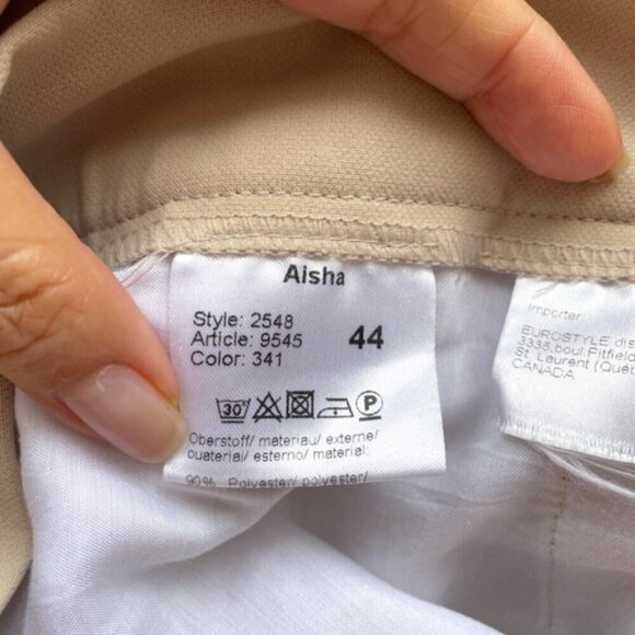 Raffaello Rossi Beige Aisha Pull-On Straight Cropped Pants - 44EU/L-XL 🇮🇹 - Picture 9 of 16
